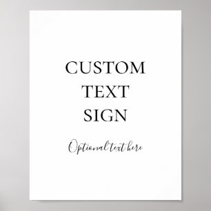 Póster Rótulo Personalizado de tarjetas y regalos sencill
