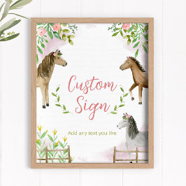 Póster Rótulo Personalizado editable para la fiesta de cu