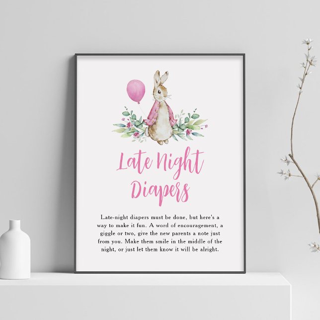 Póster Rótulo Peter Rabbit Late Night Diapers (Subido por el creador)