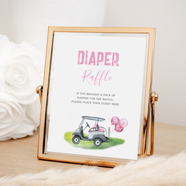 Póster Rótulo Pink Golf Diaper Raffle (Subido por el creador)