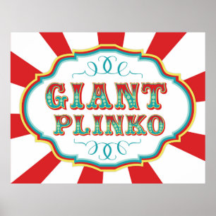 Póster Rótulo Plinko gigante del Carnaval
