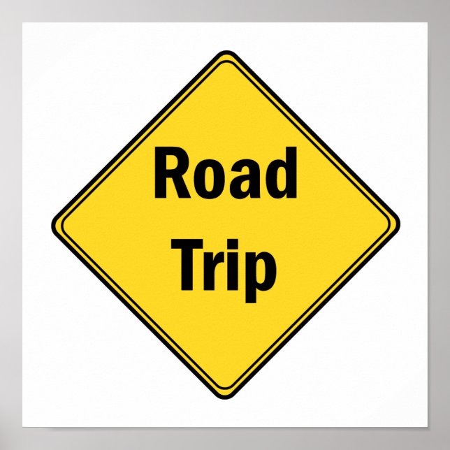 Póster Rótulo por carretera - Viaje por carretera (Frente)