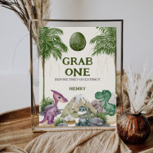 Rótulo por la fiesta de cumpleaños de Dinosaur