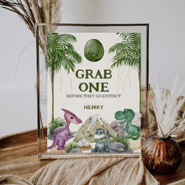 Póster Rótulo por la fiesta de cumpleaños de Dinosaur