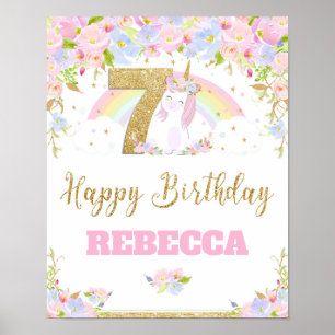 Póster Rótulo Poster de bienvenida a la fiesta de cumplea