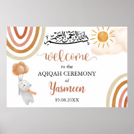 Póster Rótulo Poster de Bienvenida Al-Aqiqah