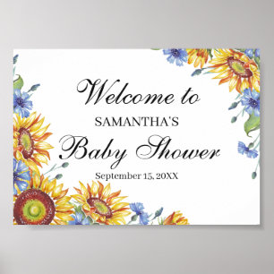 Póster Rótulo Poster de bienvenida de Baby Shower