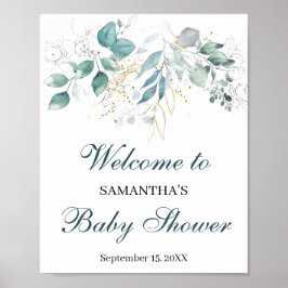 Póster Rótulo Poster de bienvenida de Baby Shower