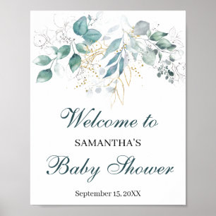 Póster Rótulo Poster de bienvenida de Baby Shower