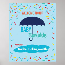 Póster Rótulo Poster de bienvenida de Baby Shower Sprinkl