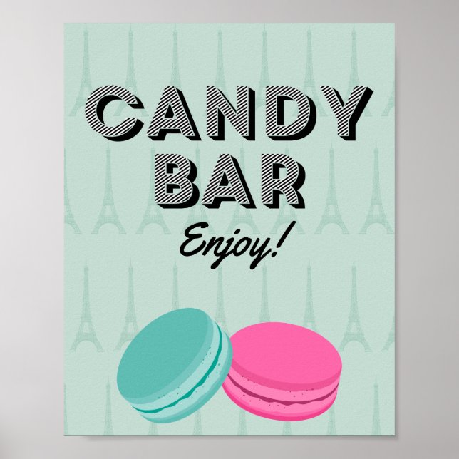 Póster Rótulo Poster del Birthday Candy Bar (Frente)