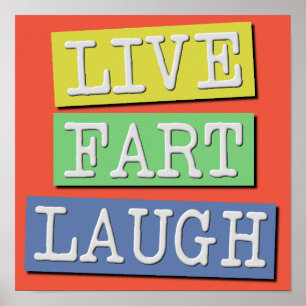 Póster Rótulo Poster divertido de Fart Laugh Funny