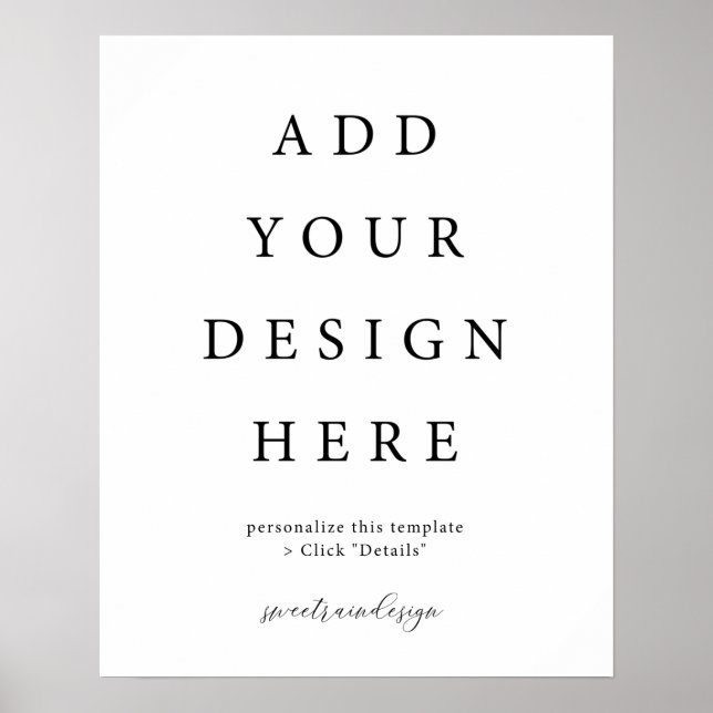 Póster Rótulo Poster vertical/vertical de 16 x 20" (Frente)