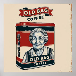 Póster Rótulo publicitario de estaño para el café de la b
