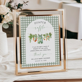 Póster Rótulo Raffle de pañal de cultivo local Sage