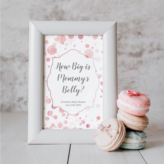 Póster Rótulo rosado, Baby Shower: "Qué grande es la Bell (Subido por el creador)
