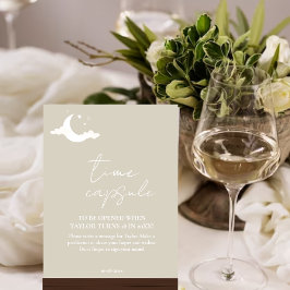 Póster Rótulo rústico minimalista de la cápsula de tiempo