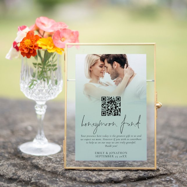 Póster Rótulo Sage, Boda del Fondo para la Luna de Miel (Available printed or as a digital download. Frame is for illustrative purposes only)