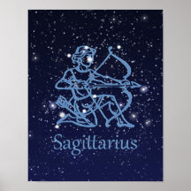 Rótulo Sagittarius Zodiac y constelación