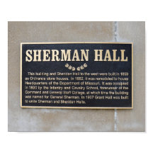 Rótulo Sherman Hall, Fort Leavenworth, Kansas