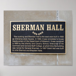 Póster Rótulo Sherman Hall, Fort Leavenworth, Kansas