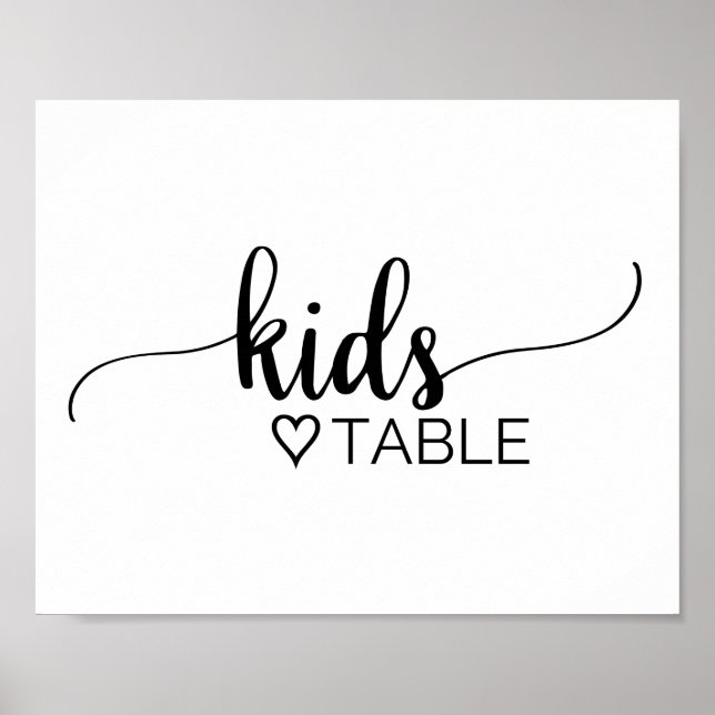Póster Rótulo simple de tabla para niños de caligrafía ne (Frente)