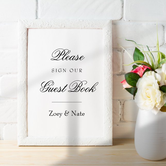 Póster Rótulo simple y elegante Rótulo del libro de visit (Subido por el creador)