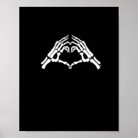 Rótulo Skeleton Heart And Hands