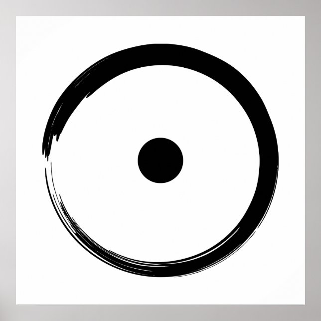 Póster Rótulo solar astrológico - Budismo Círculo Zen 1 (Frente)