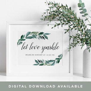 Póster Rótulo Sparker Sendoff, Boda del follaje Abundante