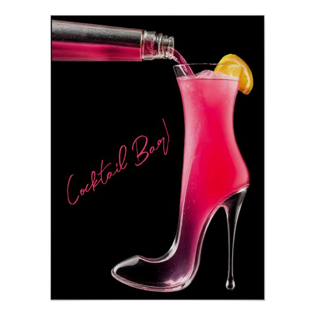 Póster Rótulo Stiletto y Cocktail-Bar (Anverso)