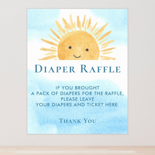 Póster Rótulo Sun Baby Shower Diaper Raffle (Subido por el creador)