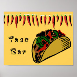 Póster Rótulo Taco Bar