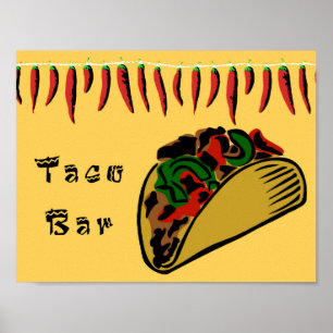 Póster Rótulo Taco Bar