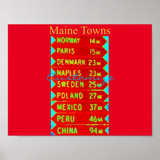Póster Rótulo Thunder_Cove de Maine Towns (Frente)
