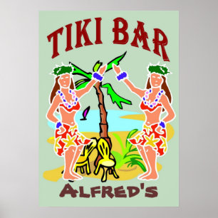 Póster Rótulo Tiki Bar