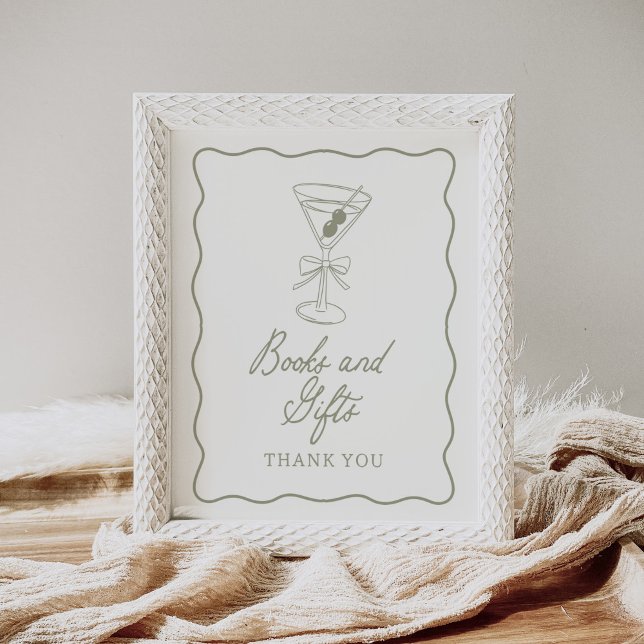 Póster Rótulo Tini One Martini Baby Shower Books and Gift (Subido por el creador)