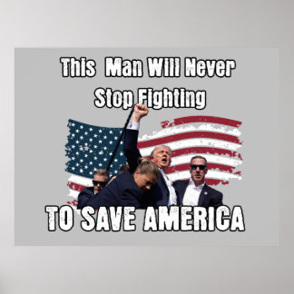 Póster Rótulo Trump Fight Yard