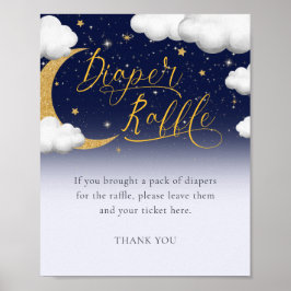 Póster Rótulo Twinkle Little Star Baby Shower Diaper Raff