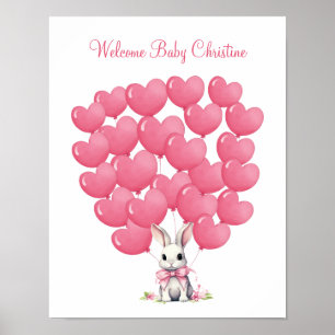 Póster Rótulo un globo, Poster de libros de invitados, li
