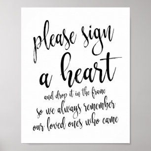 Póster Rótulo Un Rótulo 8 x 10 Boda Rústico Cardíaco