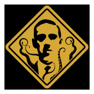 Póster Rótulo urbano Lovecraft