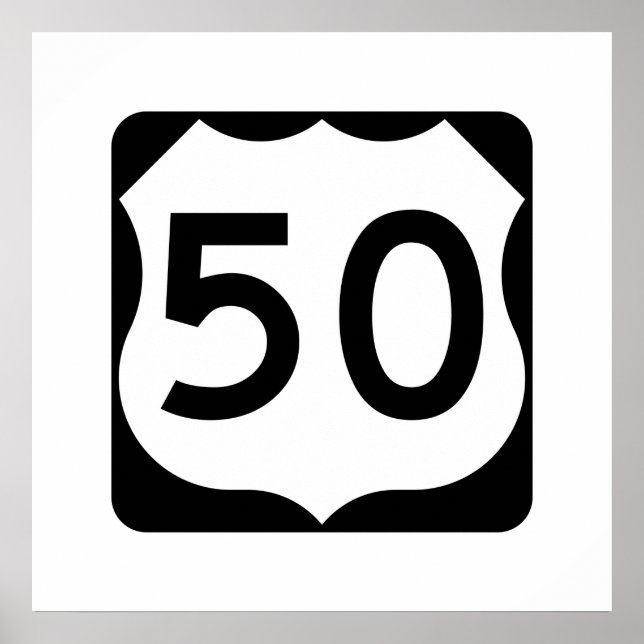 Póster RÓTULO US Route 50 (Frente)