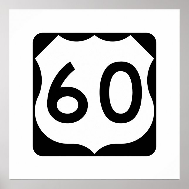 Póster RÓTULO US Route 60 (Frente)
