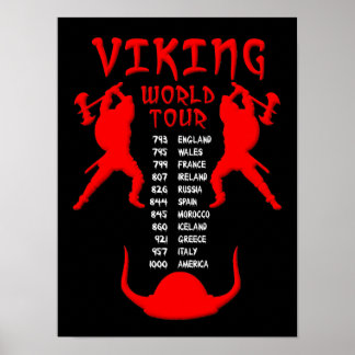 Póster Rótulo Viking World Tour Poster