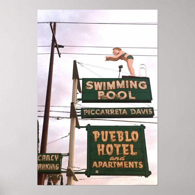 Póster Rótulo Vintage Tucson Arizona (Frente)