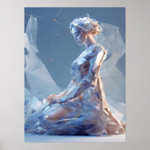 Póster Rótulo Virgo Zodiac