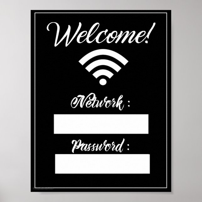 Póster Rótulo WiFi (Frente)
