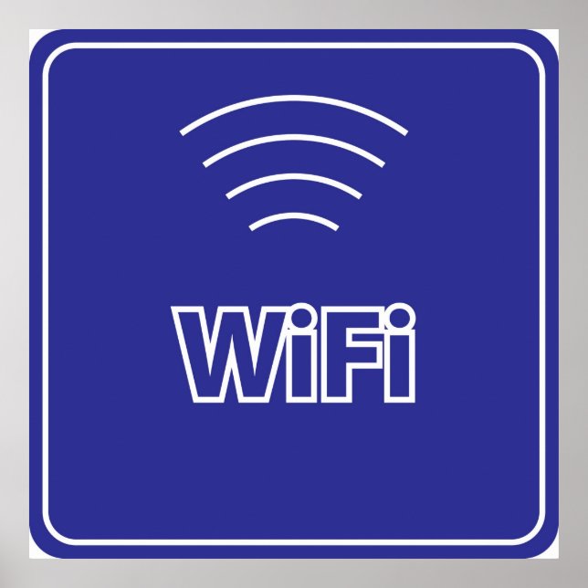 Póster Rótulo WiFi (Frente)