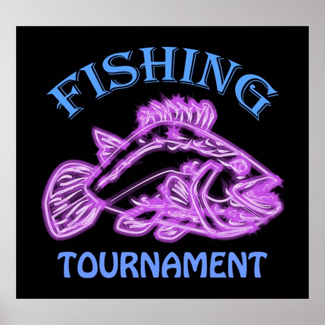 Póster Rótulo y distintivo del torneo pesquero (Frente)